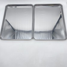 Terlulu Backblech, 2 Stück Edelstahl Kuchenblech Backofenblech, Rechteckige Ofen