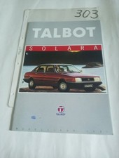 Auto Prospekt Talbot Solara
