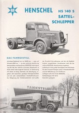 Prospekt Henschel LKW HS 140 S