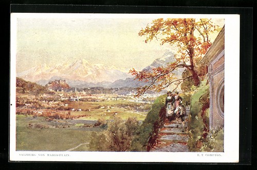 Künstler edward theodore - künstler-ak,