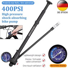 400 PSI Hochdruck Fahrrad Luftpumpe mit Druckmesser für Hinterradfederung Gabel