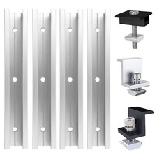 Alu Solarpanel Halterung Trapezblech Flachdach PV Montage Befestigungsschiene