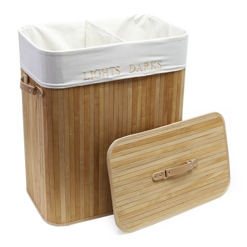 Bambus wäschebox 105l natur - 105l,