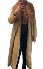 Mantel/ Übergang Herbst-Winter/ L /Beige mit Kunstfellkragen/Neupreis 70-80 Euro