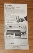 Seltene Werbung vintage LUXMAN T-14 HiFi Synthesizer-Tuner K 15 Tapedeck 1980