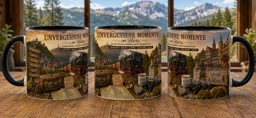 Harz souvenir tasse schwarz 1 - harz,