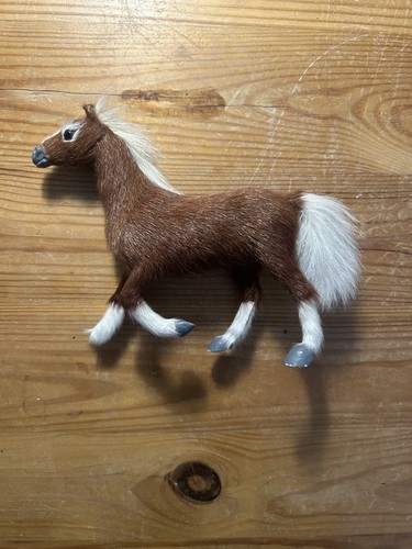 Vintage pferdefigur echtfell - pferdefigur,
