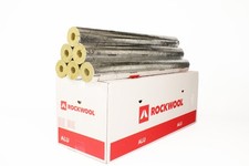 Rockwool RS800 ¦ WLG 0,035 ¦ Steinwolle ¦ Rohrisolierung ¦ alukaschiert ¦Aluband