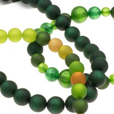 Polaris Perlen Kette grün verschiedene Modelle Magnetverschluss Perlenkette