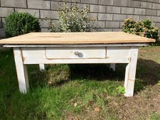 Couchtisch 50iger Jahre, Tischplatte aus Palettenbretter restauriert, Vintage