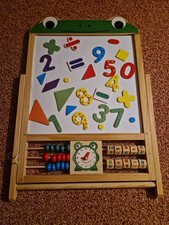 Tafel, Kreide, Magnete, mit Uhr, Rechenmaschine, Zubehör, Schulanfang Geschenk