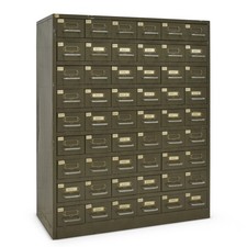 Vintage Metallschrank Werkstattschrank Karteischrank Industrie Schubladen grün