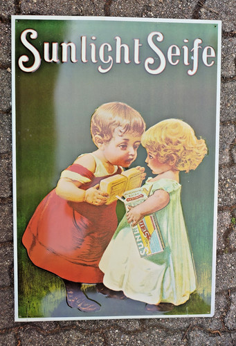Sunlicht seife blechschild - seife,