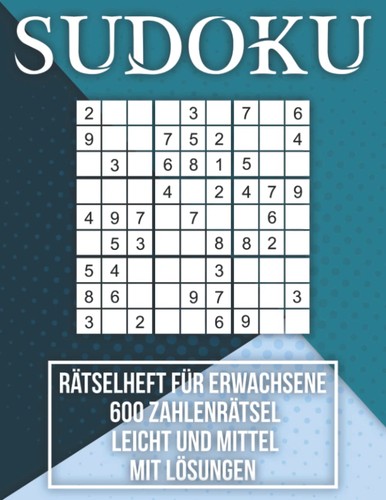 Sudoku rätselheft 600 - sudoku,