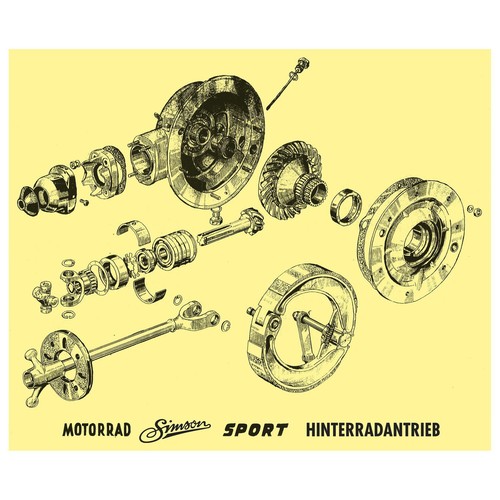 Exploded view colour poster - exploded,