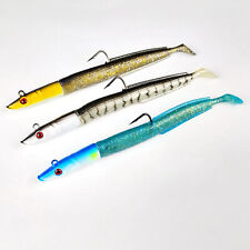 3er Set SANDAALE 64g/18cm Pilker Dorsch Norwegen Köder Jigkopf mit Shad Twister