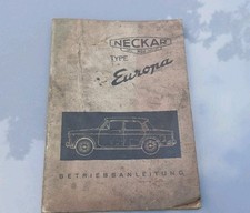 NSU Neckar Fiat "Europa" Betriebsanleitung Export 1950 SELTEN