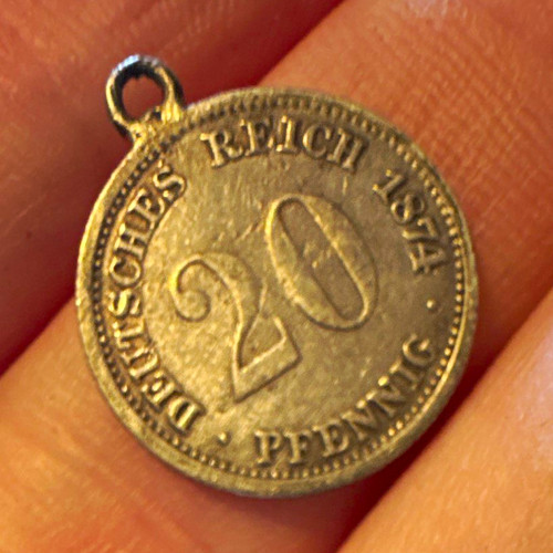 Runder münzanhänger charm - runder,