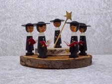 5 tlg. Kurrende Sternsinger Holz Figuren Vintage Erzgebirge - Handmade 
