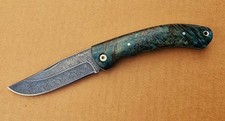 Klappmesser aus Damaszener Stahl Holzgrigff Nazarov Knives Schmiede Russland
