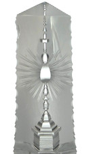 Baccarat Obelisk Briefbeschwerer Monstranz ca. 1830