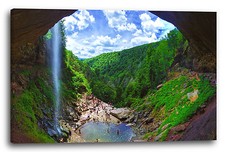 Lein-Wand-Bild See lake