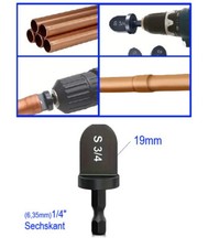 19mm Kupferrohr Aufweiter 1/4" Bit für Akkuschrauber