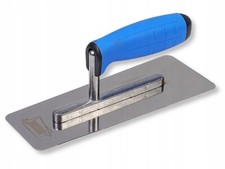 Edelstahl Glättekelle 240mm für Betonoptik Dekorputz mit Gummigriff Profi Werkze