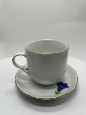 Bavaria Kaffee Gedeckt Sammeltasse Enzian Goldrand 2 teilig Reg5/b