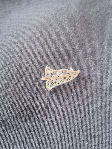 Feine silber brosche - als, blatt