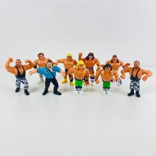 9x WWF Wrestling Figuren Ultimate Warrior Bushwackers Bulldog Vintage Titan 1991