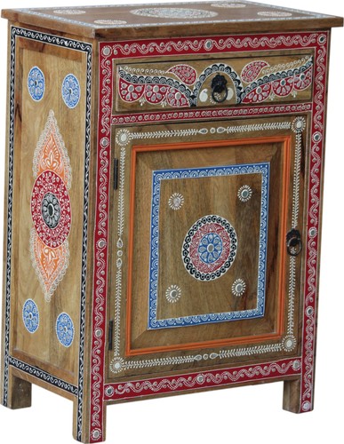 Bemalter beistellschrank - bemalter,