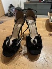 Damen Stilettos High Heels Schwarz Gr. 38