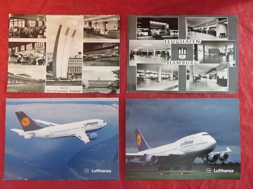 Vintage postkarten lufthansa - 4, postkarten,lufthansa