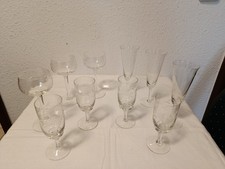  Konvolut Gläser Wein und Sekt aus Nachlass 