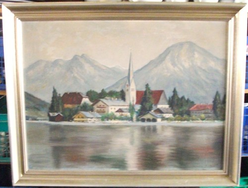 ölgemälde dorf tegernsee - Ölgemälde, am