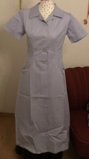 Hellblaues figurbetontes Schwesternkleid Gr. 38 Krankenschwester Kittel