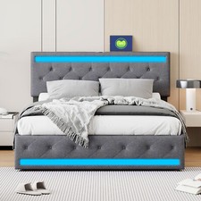 Led doppelbett polsterbett - led,