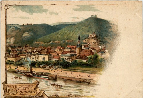 Gruss aus schandau litho - gruss,