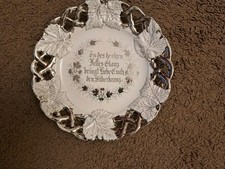 Vintage Porzellan Teller zur Silberhochzeit 