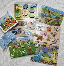 7x Holz Puzzle Paket + Puzzle