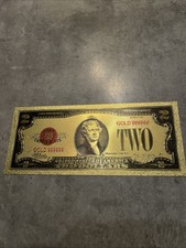 2 Dollar Banknote Goldfolie