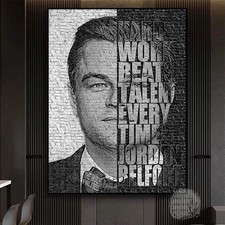 Wolf of Wall Street Jordan Belfort Motivation Poster Druck Wandkunst Cover Bild