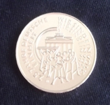 25 Euro  " 25 Jahre Deutsche Einheit  "  Prägestätte  D  aus Rolle unzierkuliert