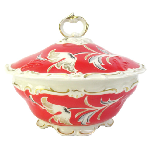 Art deco porzellan deckeldose - art,