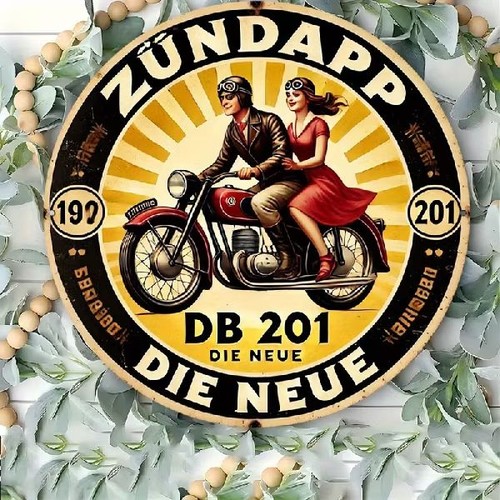 Blechschild rund zündapp - blechschild,