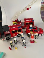 Playmobil drei Feuerwehr Autos Set mit viel Zubehör