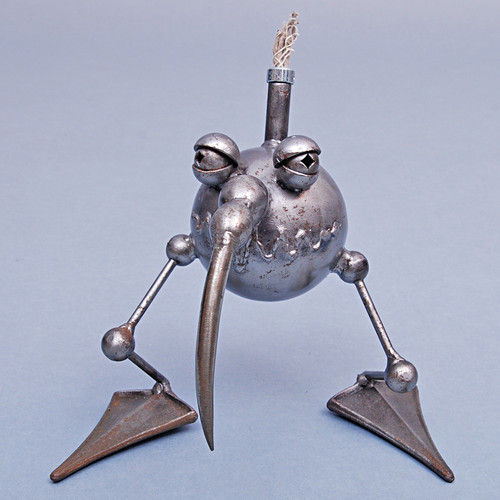 Skulptur figur petroleumlampe - skulptur,