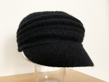 Mütze mit Schild / Schirmmütze schwarz 100% Schurwolle von Beck