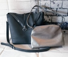 Tasche Handtasche Henkeltasche Umhängetasche Schultertasche schwarz bronze NEU